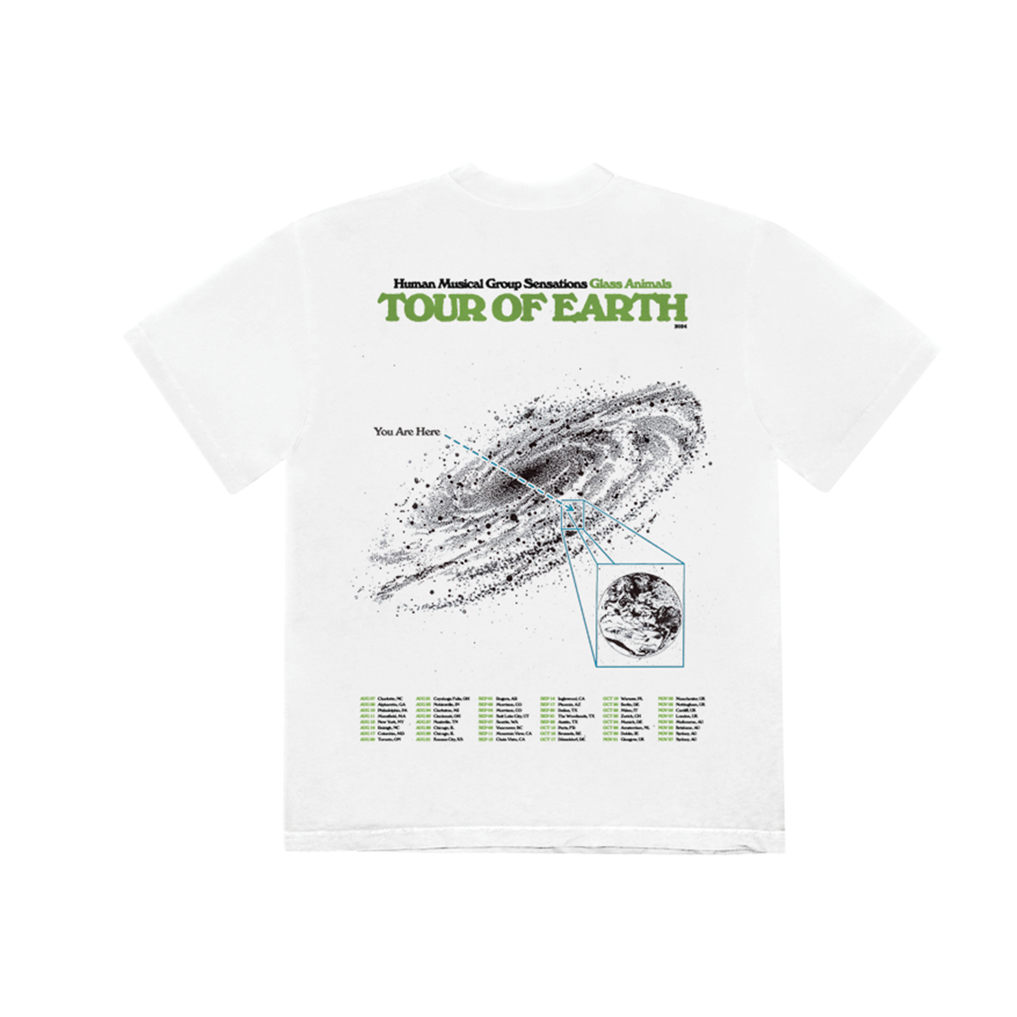 Glass Animals - I Love You So F***ing Much Tour T-shirt in White