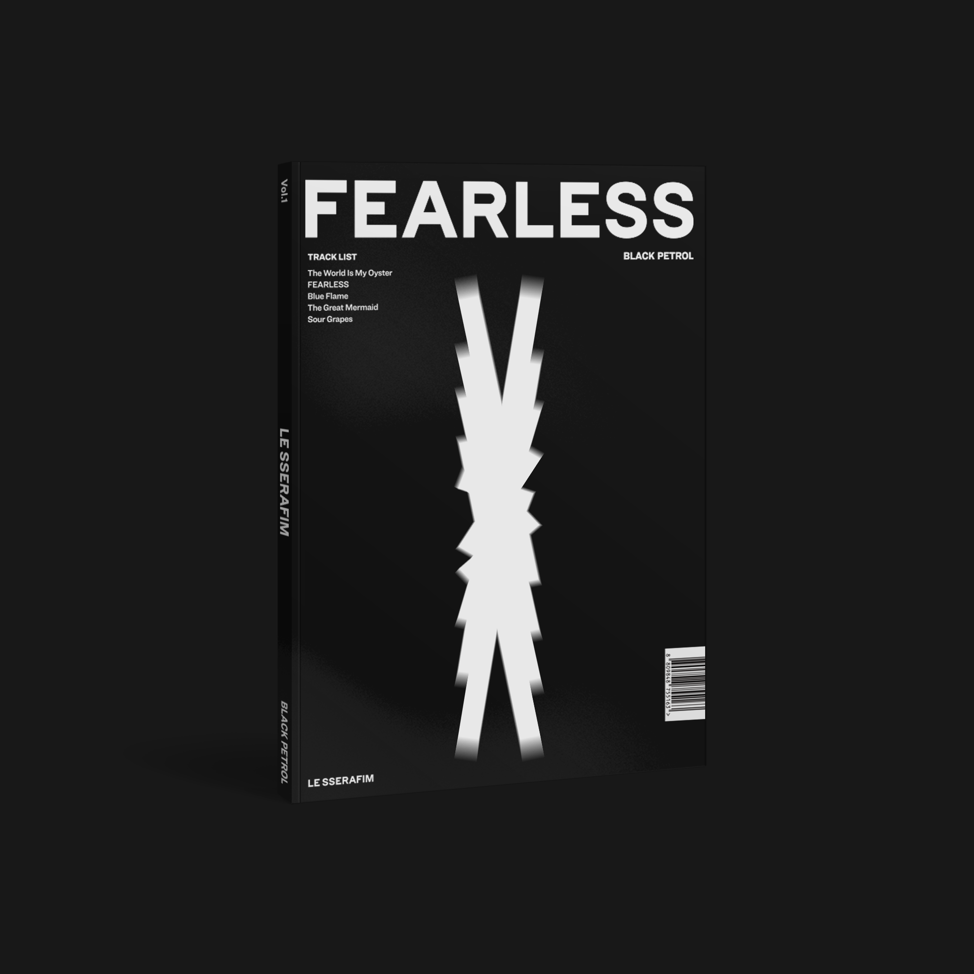 LE SSERAFIM - FEARLESS (Black Petrol Version): CD Box Set