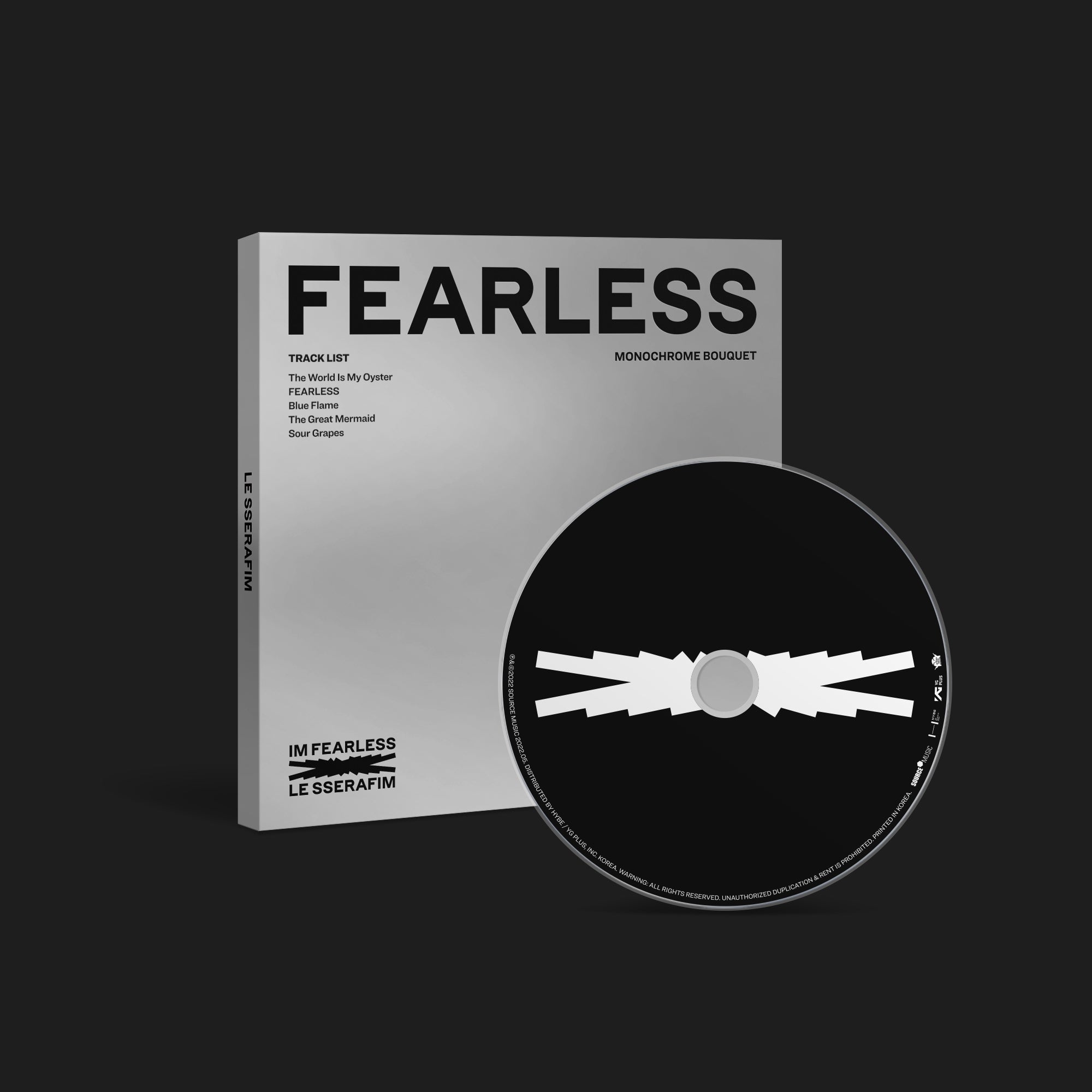 LE SSERAFIM - FEARLESS (Monochrome Bouquet Version): CD Box Set