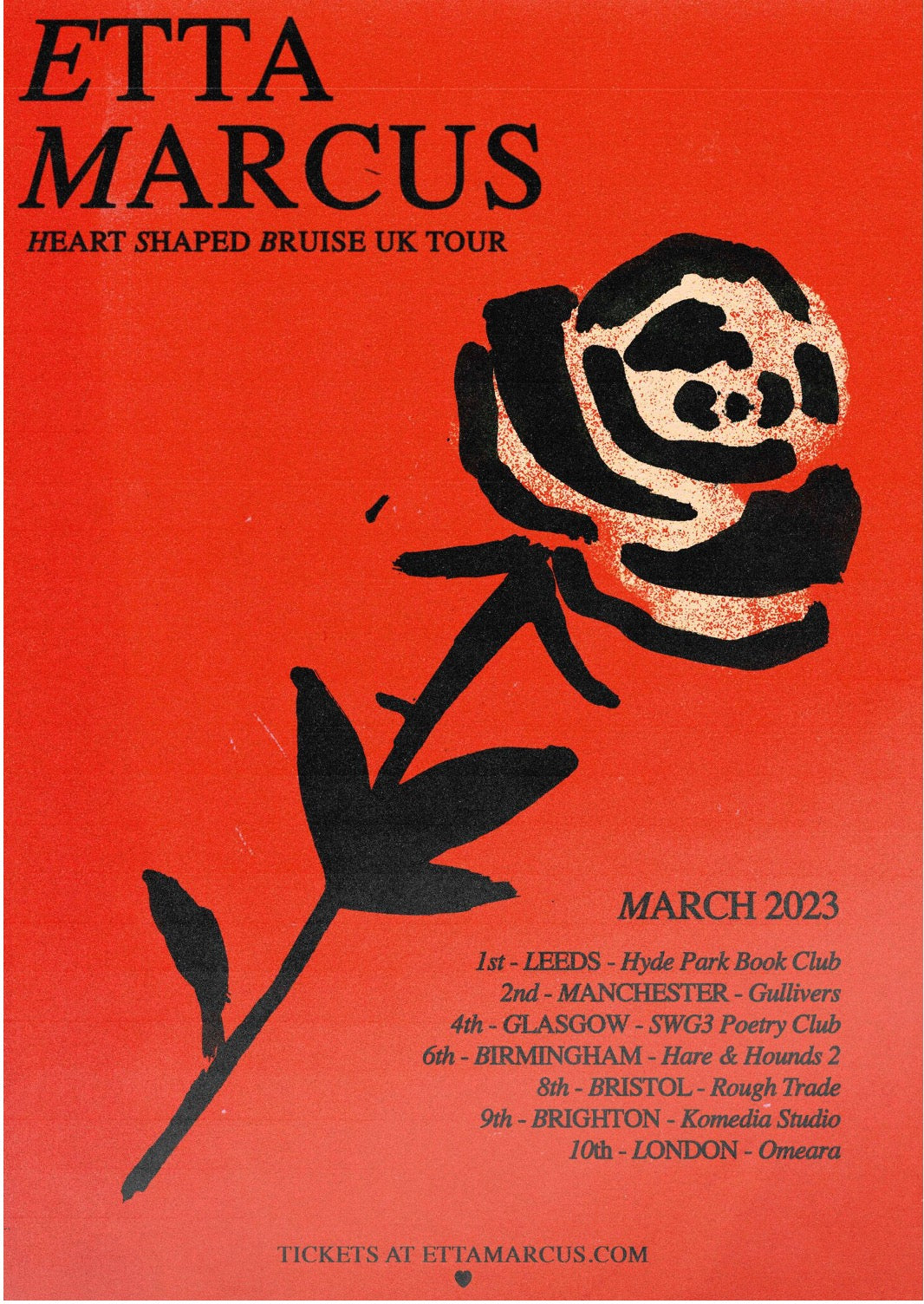 Etta Marcus - Etta Marcus Rose Tour Poster