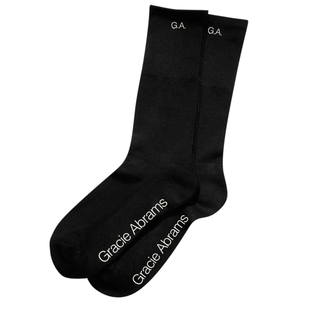 Gracie Abrams - G.A. Initial Black Socks