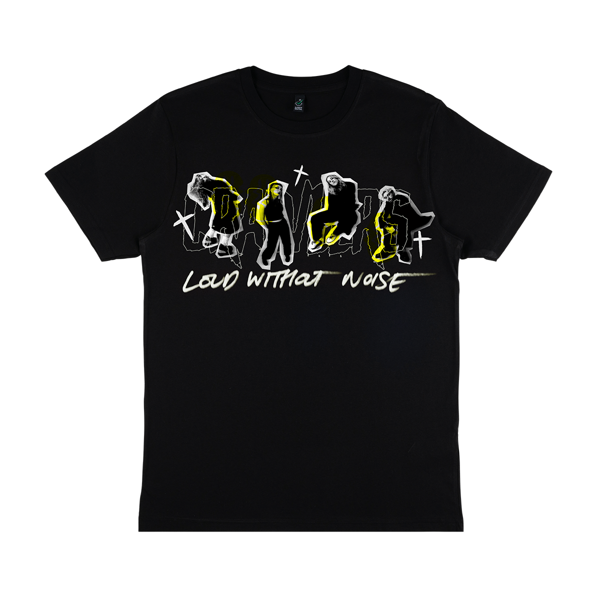 Crawlers - Black ‘loud without noise’ graphic print t-shirt